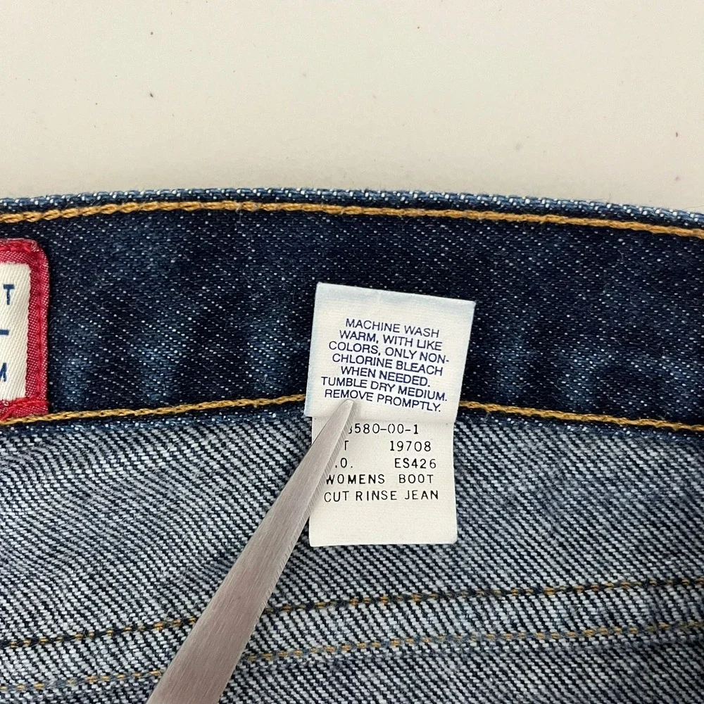 Old Navy Blue Jeans Womens 12 Regular Bootcut Dark Rinse Denim‎ 100% Cotton Vtg